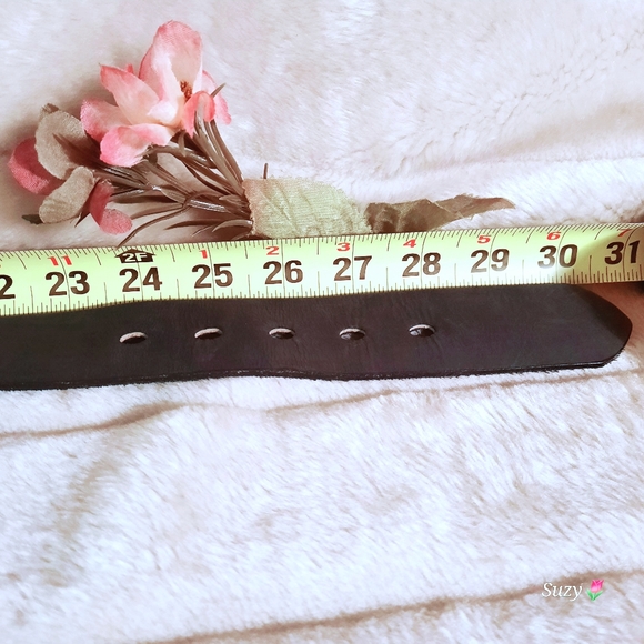 LEVI'S Leather Belt, Smokey Grey, Steel Buckle - Picture 4 of 4